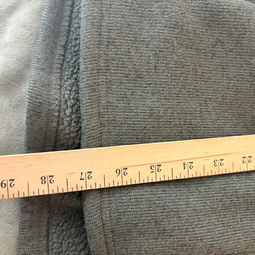 LL Bean Sweater Fleece Vest XL Green Heather Full Zip Pocket Gorpcore Prep - Picture 6 of 7